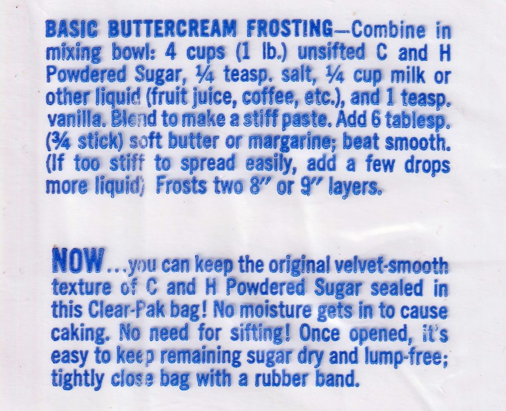 C&H Sugar Basic Buttercream Frosting instructions 