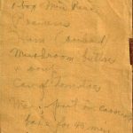 Handwritten Prawn, Ham and Rice Casserole recipe with mushrooms and tomatoes